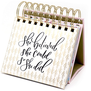 Custom Small Size Spiral Binding Daily Inspirational Quotes Desk Tent <strong>Calendars</strong> <strong>Perpetual</strong> <strong>Calendar</strong> - Product Image 3
