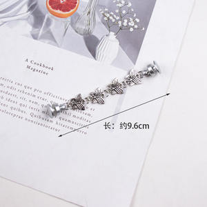 Rongyun hogar agujero Nueva joyería DIY mariposa color diamante <span class=keywords><strong>cadena</strong></span> desmontable metal viento accesorios zapatos encantos - Product Image 3