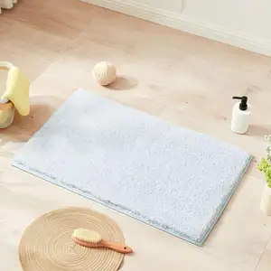 Skymoving, nueva alfombra de baño personalizada de Color sólido, alfombra de baño ultrasuave, alfombrillas de baño de microfibra absorbentes con respaldo TPR antideslizante