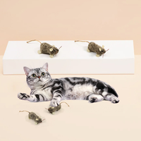 Nouveau jouet réaliste de chat de souris en peluche de conception avec l'herbe à chat-jeu interactif résistant à la mastication
