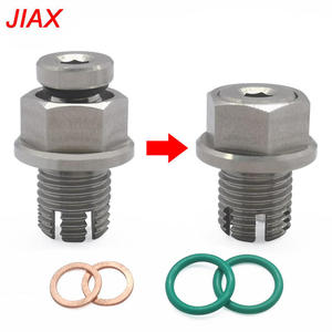 Pièces de modification automobile : Bouchon de vidange <span class=keywords><strong>d</strong></span>'huile M14*1.5 en acier inoxydable, kit de réparation de filetage de carter <span class=keywords><strong>d</strong></span>'huile avec joint torique et joint en cuivre - Product Image 4