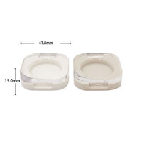 Palette de blush mini portable en plastique transparent, vente en gros d'usine, conteneur vide personnalisé pour fard à paupières et poudre libre avec logo