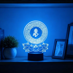 USB Buddha Wish Night <b>Light</b> with Shurangama Mantra ABS Body and LED <b>Light</b> Source <b>for</b> Eternal <b>Light</b> White Shade <b>for</b> Living Room - Product Image 3
