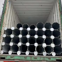 Poteau d'énergie conique en acier OEM pour distribution MT/FT, à bride, à encastrer directement, galvanisé à chaud