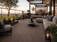 Revêtement de terrasse composite WPC moderne, imperméable, gaufré 3D, pour piscine extérieure, jardin, cour, entrepôt