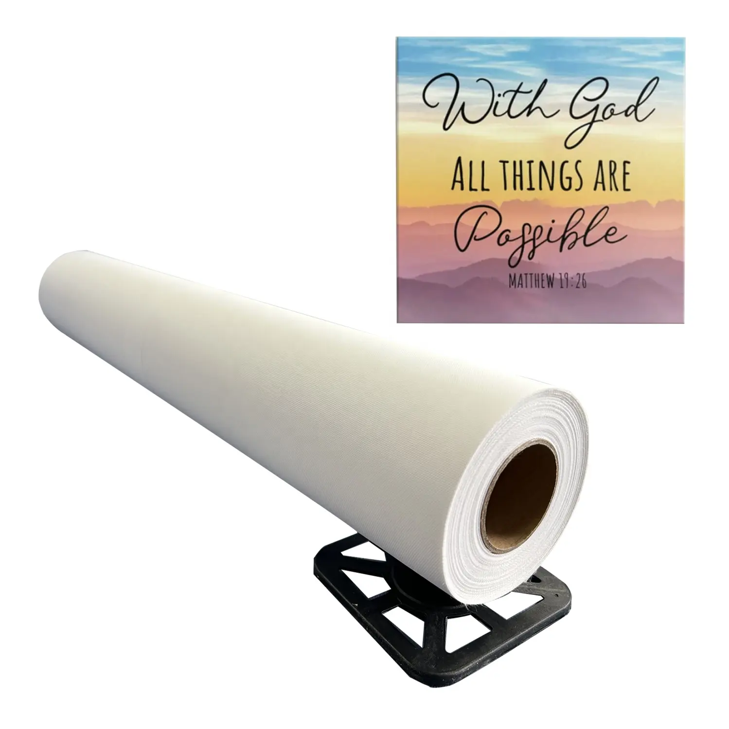 Wholesale Blank Pure Cotton Printing Canvas 24" Inkjet Canvas Roll from COLORFAN