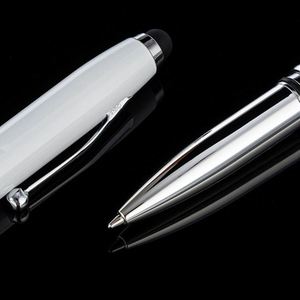 Wholesale 3-in-1 LED Light Metal Ballpoint <b>Pen</b> With Touch Stylus Screen Customized Laser Printed Logo for Mobile Table Phone - Product Image 2