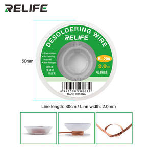 RELIFE RL-20A Tresse à Dessouder Bande de Cuivre Mèche à Dessouder Rapide 2mm pour Nettoyage d'<span class=keywords><strong>Étain</strong></span> - Product Image 4