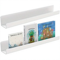 Étagère flottante magnétique en acrylique, style moderne minimaliste, design mobile, installation murale par ventouse, cuisine, chambre