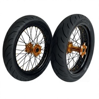Ensemble de roues Supermoto pour moto électrique Surron Ultra Bee, pneus avant 110/70-17, arrière 140/60-17, jantes en aluminium CNC