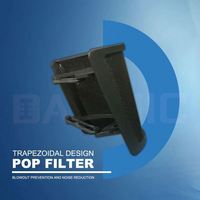 Filter Pop Mikrofon Busa Isolasi Studio Bentuk U Trapezoid AOSHEN Factory Hot Sale, Gooseneck 360 Derajat yang Dapat Disesuaikan