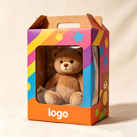 Caja de Embalaje de Cartón Corrugado con Logotipo Personalizado, Caja de Exhibición para Venta al por Menor con Ventanas para Juguetes y Muñecas