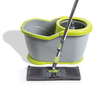 Ensemble serpillière plate et <span class=keywords><strong>seau</strong></span>, nouveau design, Magic Spin 360, rotation à double entraînement, nettoyage des sols en acier, essorage automatique, microfibre mains libres - Product Image 2