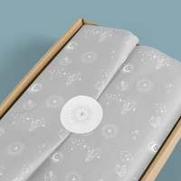 Boîte d'emballage cadeau pour bouquet de haute qualité en gros, papier d'emballage personnalisé imprimé, papier de soie design avec logo