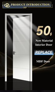 Porte intérieure en WPC imperméable avec film PVC 35/40/45mm, personnalisable pour projets – Fournisseur direct usine - Product Image 2