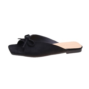 Sandales plates à nœud pour femme, élégantes et polyvalentes, chaussures décontractées d'été pour l'extérieur - Product Image 4