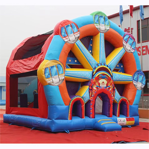 Glissière d'eau gonflable de château d'enfants d'adultes commerciaux avec le mur de toile de fond de piscine pour le matériel à télécommande de PVC de ventilateur de photographie - Product Image 5