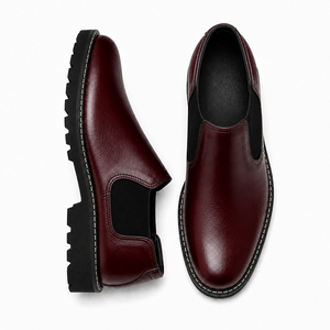 Bottes Chelsea personnalisées style Rocky en cuir véritable, hauteur cheville, à enfiler, chaussures de mode durables et confortables, vente en gros - Product Image 5