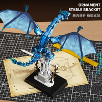 Ensemble de blocs de construction 12GO 99005 Frozen Ice Blue Mythical Dragon, modèle MOC, kit de briques, puzzle, jouet d'assemblage pour enfants, cadeau d'anniversaire