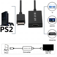 Veste en PVC coaxiale PS2 pour adaptateur de convertisseur Audio vidéo HDMI prend en charge le moniteur de Modes d'affichage Full HD PS1/2/3 pour HDTV