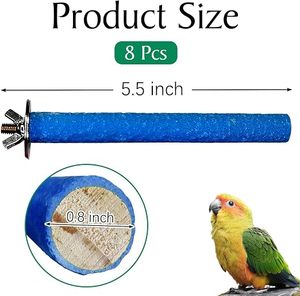 Juguete para Aves con Barra de Madera Resistente al Desgaste para Limpiar los Dientes y Afilar las Garras, para Loros, Periquitos y Más - Product Image 3