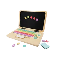 Mainan Montessori Belajar Anak-anak Edukatif Lainnya Laptop Kayu Multifungsi Mainan Anak-anak