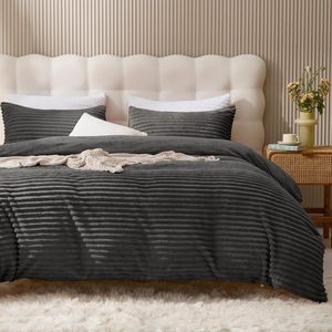 Ensemble trois pièces en <span class=keywords><strong>flanelle</strong></span> épaisse <span class=keywords><strong>beige</strong></span> à grammage élevé, couleur unie, en polyester, comprenant une <span class=keywords><strong>housse</strong></span> <span class=keywords><strong>de</strong></span> <span class=keywords><strong>couette</strong></span>, un drap et une taie d'oreiller, ensemble trois pièces chaud - Product Image 6