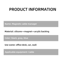 Penyangga Headphone Magnetik Silikon Merek Dibaigou Terlaris, Penjepit Kabel Meja Perekat, Pengatur Kabel OEM LOGO, Manajemen Kabel