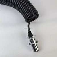 Nuevo Conector de Enchufe para Remolque de Alta Resistencia, Cable de Alimentación en Espiral, Sistema de Frenos, Cable Eléctrico de 7 Vías, Negro Verde, 28T Máx.