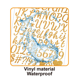 Autocollants personnalisables en vinyle imperméable à l'eau avec <span class=keywords><strong>lettres</strong></span> et chiffres à paillettes, imprimés UV, pour boîtes <span class=keywords><strong>aux</strong></span> <span class=keywords><strong>lettres</strong></span>, étiquettes, panneaux, feuilles de carnet, cadeaux - Product Image 3