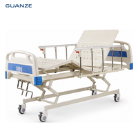 Lit d'hôpital manuel réglable à 3 fonctions, directement de l'usine, avec panneaux en ABS, pour les distributeurs d'Asie du Sud-Est et les soins à domicile pour personnes âgées