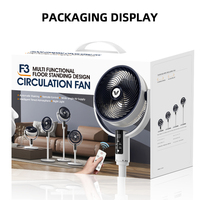 Ventilateur de table électrique USB silencieux à turbine, contrôle numérique, télécommande, oscillation, classe d'efficacité énergétique, pour camping-car, extérieur, hôtel, en plastique