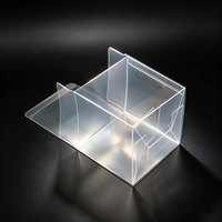 Boîte en plastique transparente carrée de 10*10*10 cm, boîte de rangement multi-usages pour desserts, boucles d'oreilles, porte-clés, petits objets artisanaux