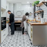 Carreaux de sol en céramique de style nordique pastoral, modernes, 300x300, mats, antidérapants, antibactériens, pour école, salle de bain, cuisine, villa, directement de Foshan