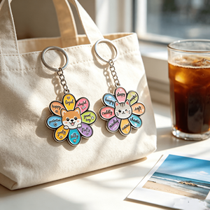 Llavero <span class=keywords><strong>de</strong></span> Metal Personalizado <span class=keywords><strong>de</strong></span> Alta Calidad con Diseño <span class=keywords><strong>de</strong></span> Gato, Perro y Flor, Bañado en Níquel, Esmalte Suave, para Llaves <span class=keywords><strong>de</strong></span> Coche - Product Image 4