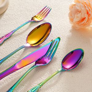 Juego de Cubiertos de Lujo Moderno, Juego de Cuchillos, Tenedores y Cucharas de Acero Inoxidable para Bodas y Restaurantes - Product Image 3