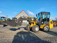 Mini-chargeuse sur pneus hydraulique Wolf, 1 tonne, diesel, compacte, articulée, chargeuse frontale
