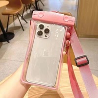 Bolsa Impermeable para Teléfono Móvil, Funda Universal de 8.5 Pulgadas para Exteriores, Resistente al Agua, de Alta Capacidad, con Cordón