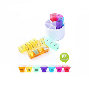 Bán chạy nhất <span class=keywords><strong>7</strong></span> Ngày 28 hộp thuốc lưới làm bằng nhựa PP để lưu trữ hộp thuốc trên máy tính để bàn trong một hình dạng hình trụ - Product Image 1