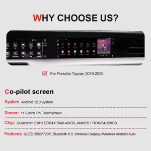 Navihua Android Car Copilot Passenger Entertainment <b>Screen</b> Multimedia Head Unit <b>Monitor</b> Carplay for Porsche Taycan 2019 2025 - Product Image 3