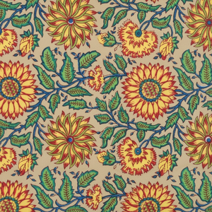 Tela de Algodón Suave Estampada a Mano con Diseño de Surajmukhi Gud, Versátil para Cortinas, Almohadas, Camisas, Trajes, Fundas y Vestidos - Product Image 1