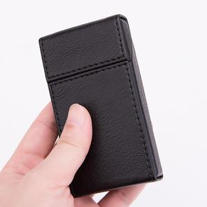 Étui à cigarettes en <span class=keywords><strong>cuir</strong></span> PU pour boîte de rangement de tabac, <span class=keywords><strong>porte</strong></span>-cigarettes, housse de protection pour 20 cigares, étui pour <span class=keywords><strong>briquet</strong></span>, gadgets - Product Image 1