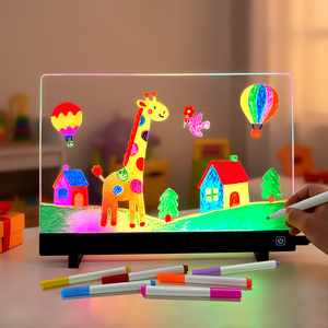Quadro de Desenho Luminoso Glow Square para Crianças, Quadro de Escrita LED com Luz Noturna e Caneta Apagável Branco Quente, Brinquedo Infantil para Desenhar - Product Image 2