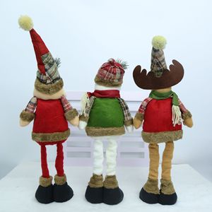 QY Cadeaux de Noël pour enfants, décorations de fête à domicile, décorations Père Noël, bonhomme de neige, renne, poupées extensibles en tissu de Noël, cadeau - Product Image 5