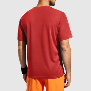 Prix de gros, t-shirts de sport pour hommes en tricot uni de haute qualité, faible MOQ, prix bas, manches courtes, respirants, été - Product Image 5