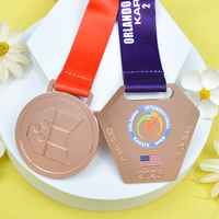 Médaille de récompense sportive personnalisée plaquée or, argent, bronze pour tournois de Jiu-Jitsu, Karaté et récompenses académiques