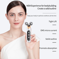 Toptan ems rf güzellik enstrüman 3d yüz masajı rulosu yüz germe kırışıklık giderici ems rf çift rulo yüz masajı
