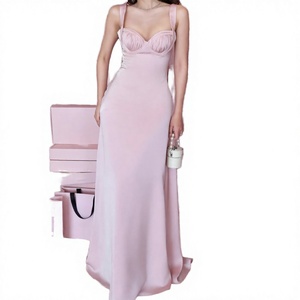 OUDINA Vestido de Noche Largo sin Mangas, Elegante, para Mujer, Estilo Formal, Liso, Teñido, Ecológico, de Poliéster - Product Image 2