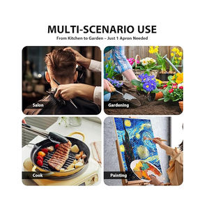 Tabliers de taille personnalisables avec logo, vente en gros, pour serveurs, serveuses, salons de coiffure, salons de beauté, cuisines domestiques, boulangeries, cafés, modèles courts avec poches - Product Image 6