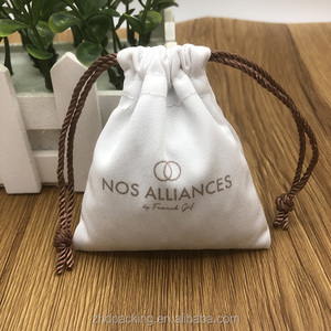 高品质批发定制便宜长款大拉绳美容化妆包柔软奢华大天鹅绒小袋 - Product Image 5